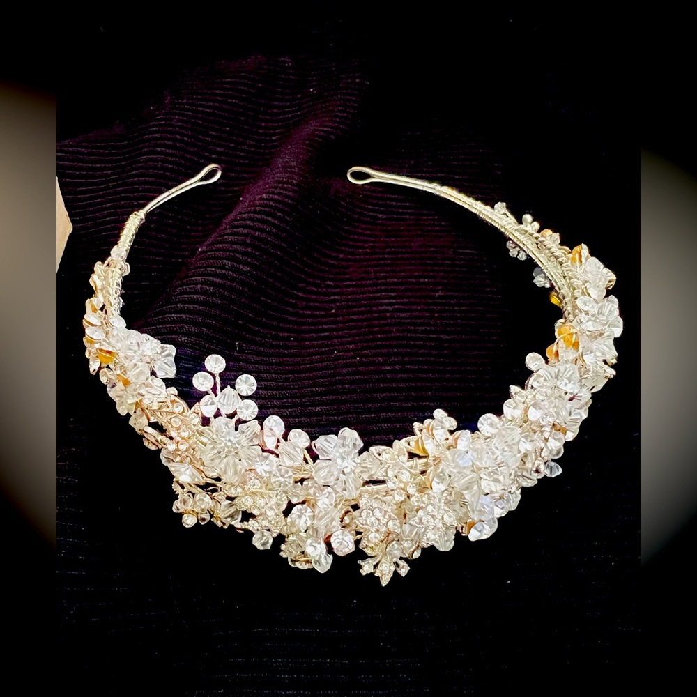 New Handmade Crystal Rhinestone Wire Wrapped Bridal Wedding Prom